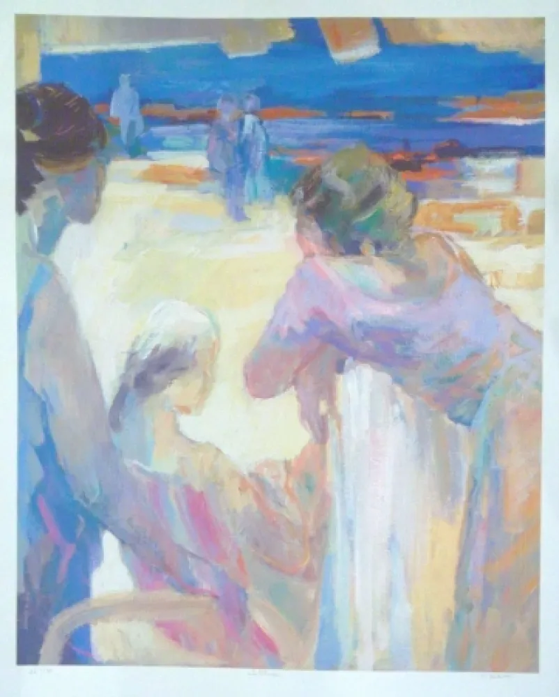 Litografía Baroni - La plage