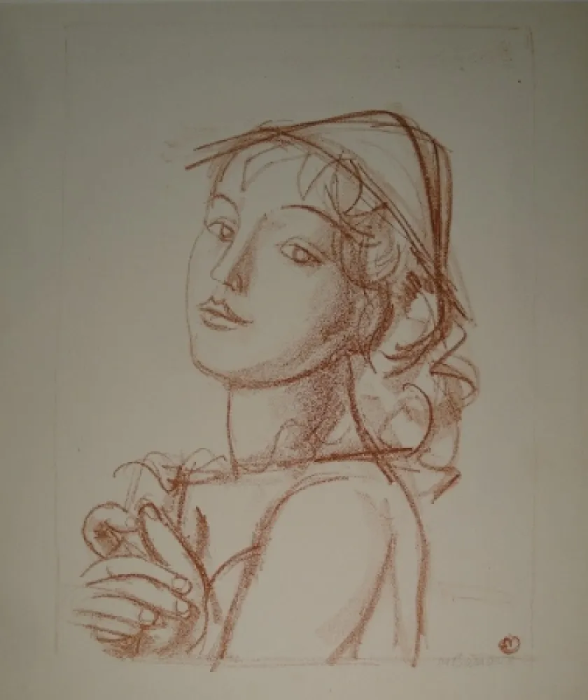 Litografía Barraud - Arlequin