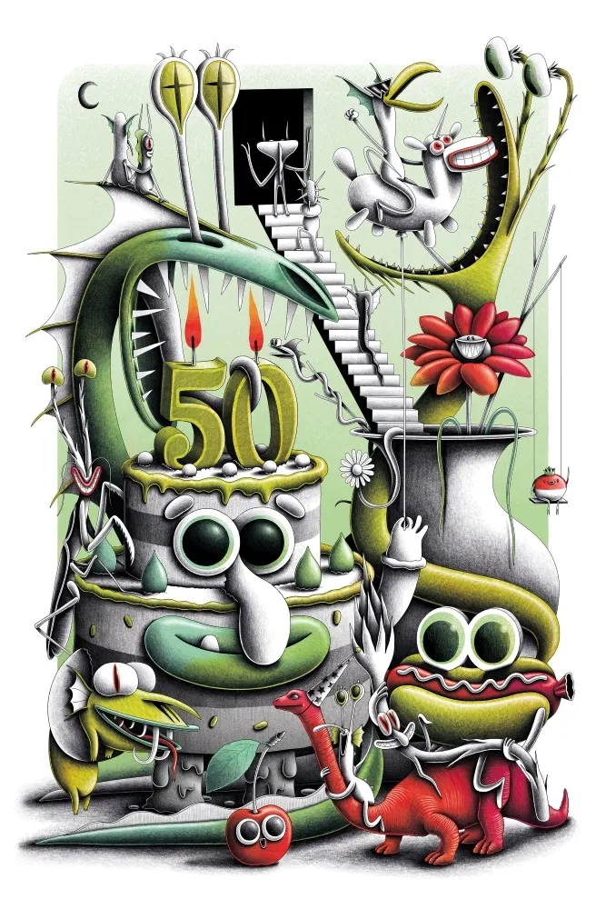 Estampa Numérica Barrome Forgues - 50 ans