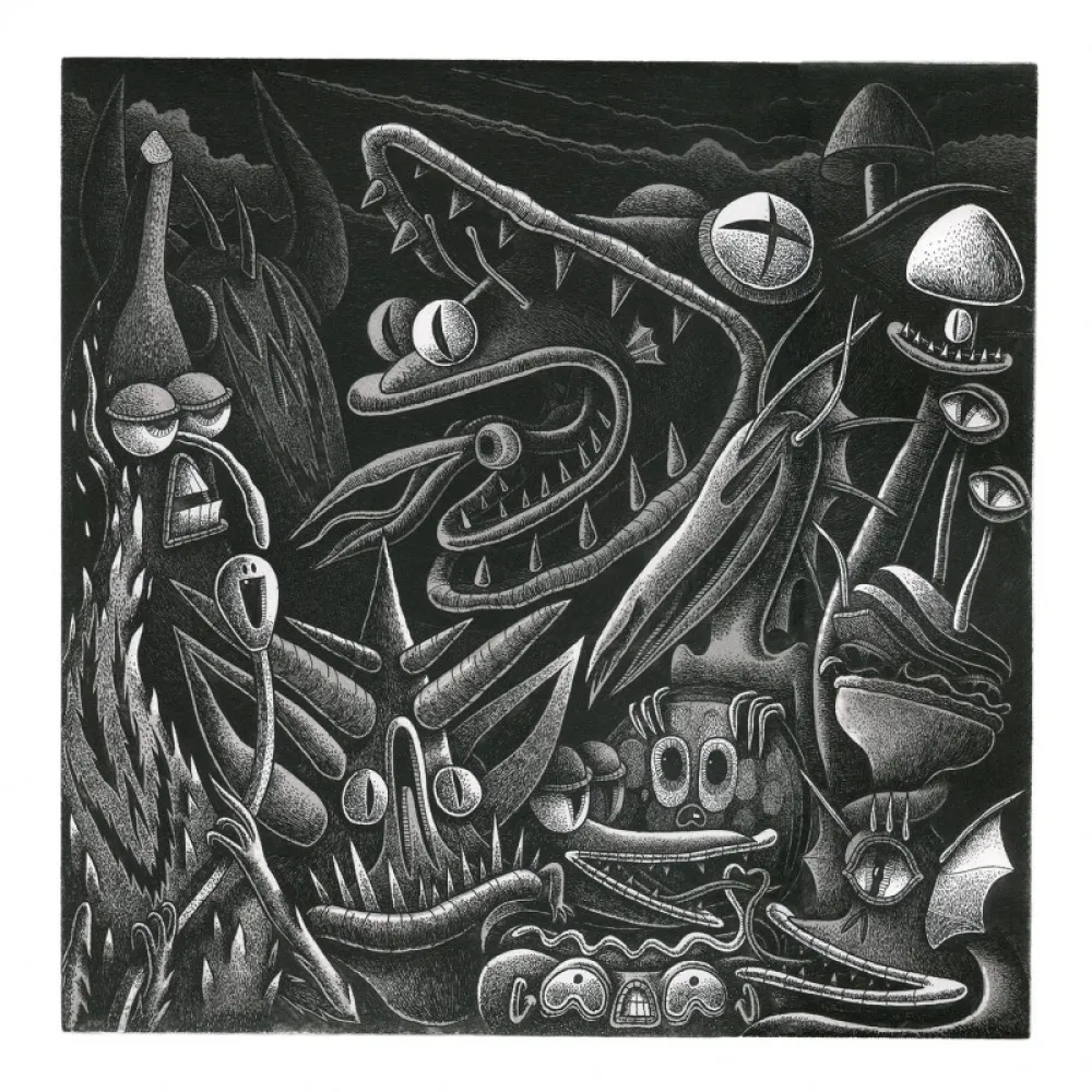 Grabado Barrome Forgues - LE SERPENT DES SABLES S'EST TROMPE DE FILM 