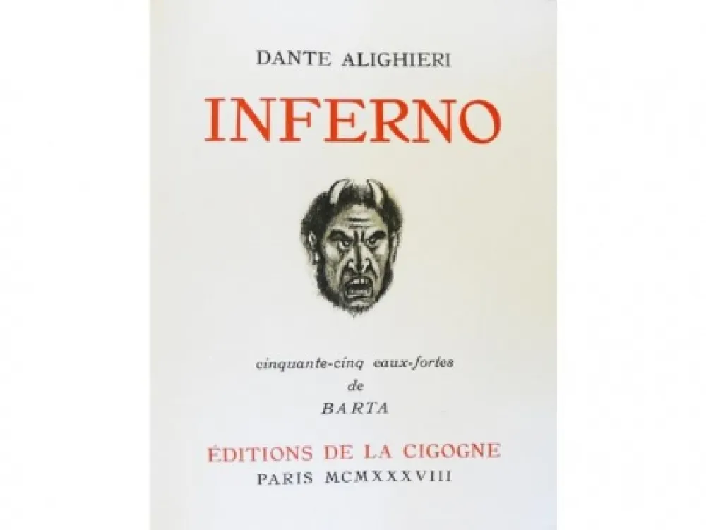 Libro Ilustrado Barta - Inferno.  Cinquante-cinq eaux-fortes de Barta.