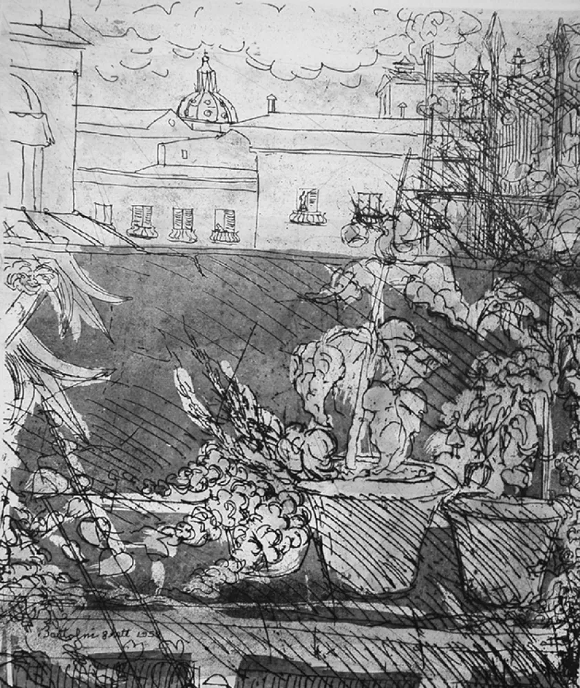 Aguafuerte Bartolini - Altana romana