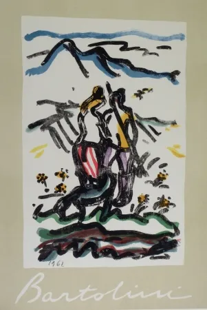 Litografía Bartolini - Cacciatore felice