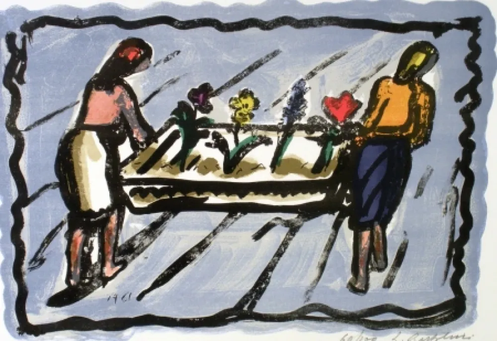 Litografía Bartolini - Le fioraie