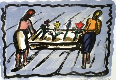 Litografía Bartolini - Le fioraie