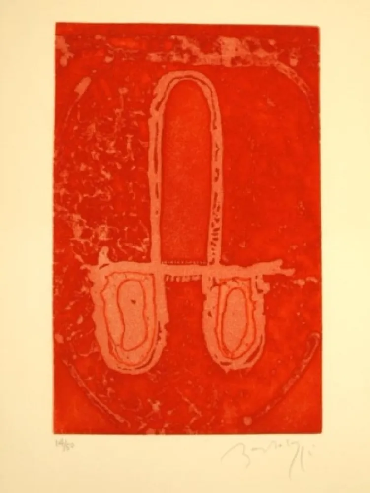 Aguafuerte Bartolozzi - CARRO EN ROJO