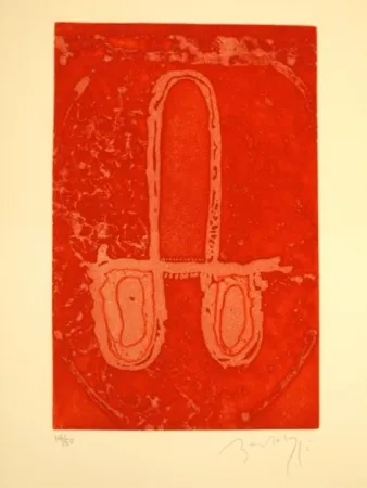 Aguafuerte Bartolozzi - CARRO EN ROJO