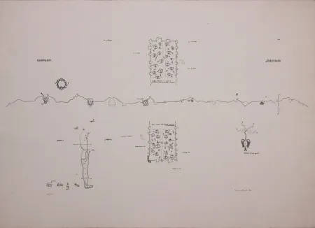 Litografía Baruchello - Campioni