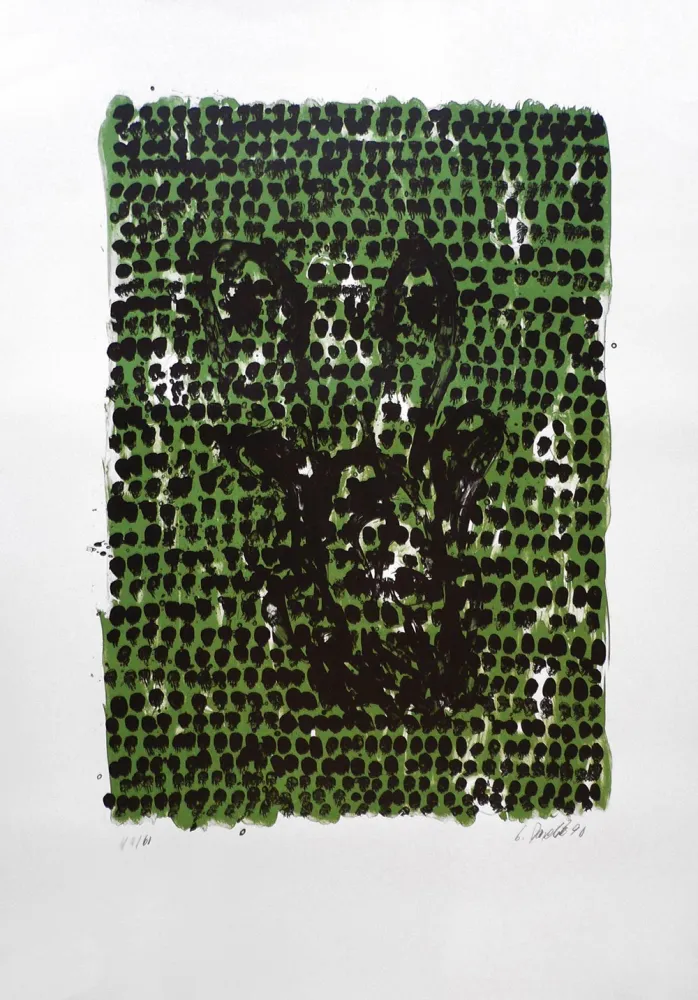 Litografía Baselitz - GRUNES TUCH