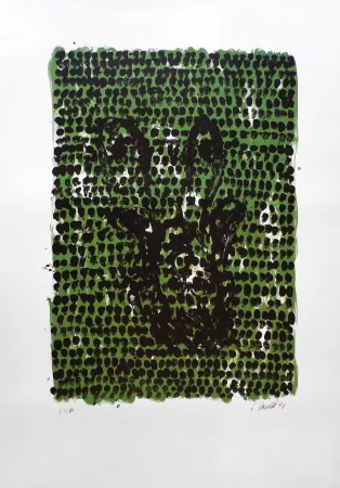 Litografía Baselitz - GRUNES TUCH