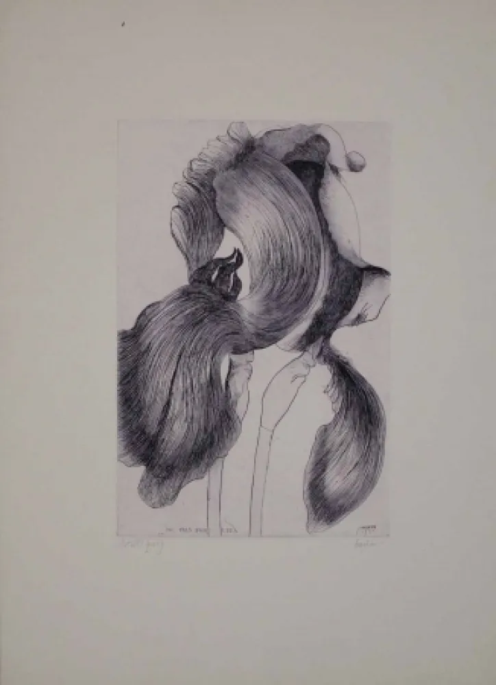 Aguafuerte Y Aguatinta Baskin - An Iris for Lisa