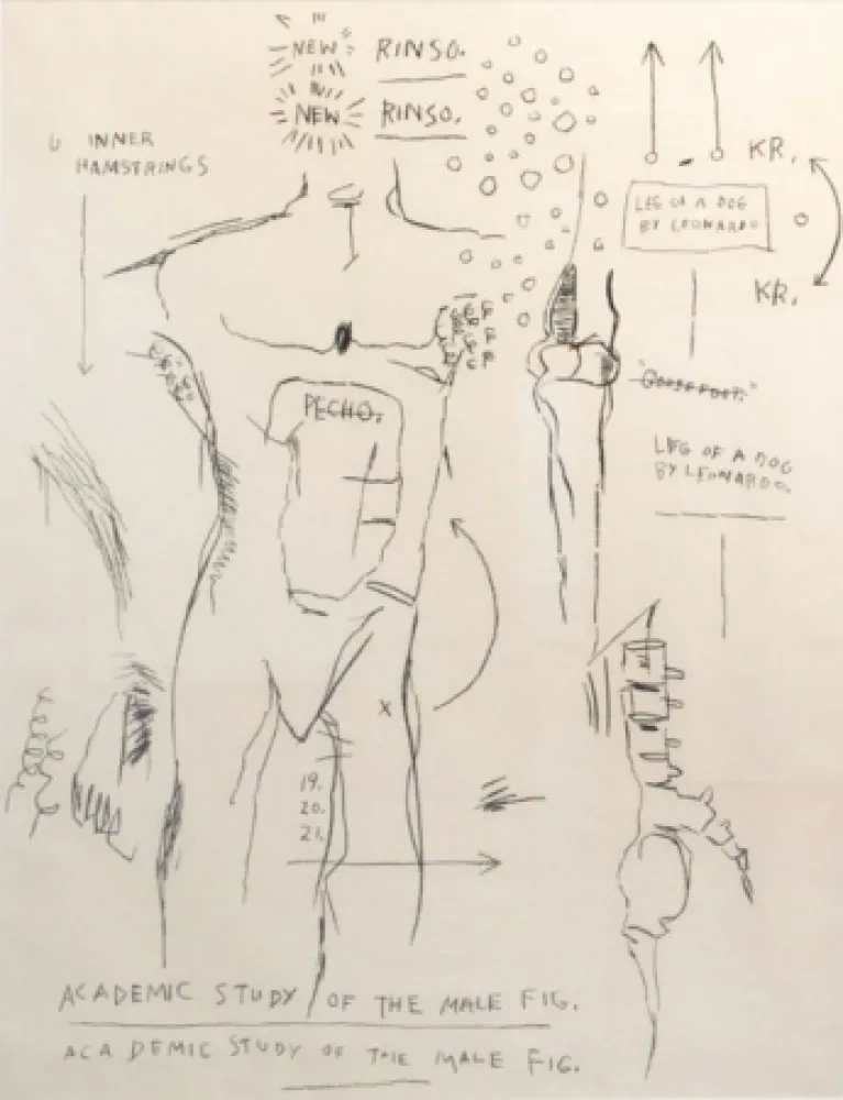 Serigrafía Basquiat - Academic Study of the Male Figure