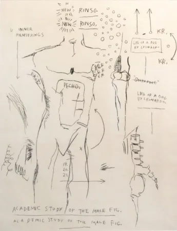 Serigrafía Basquiat - Academic Study of the Male Figure