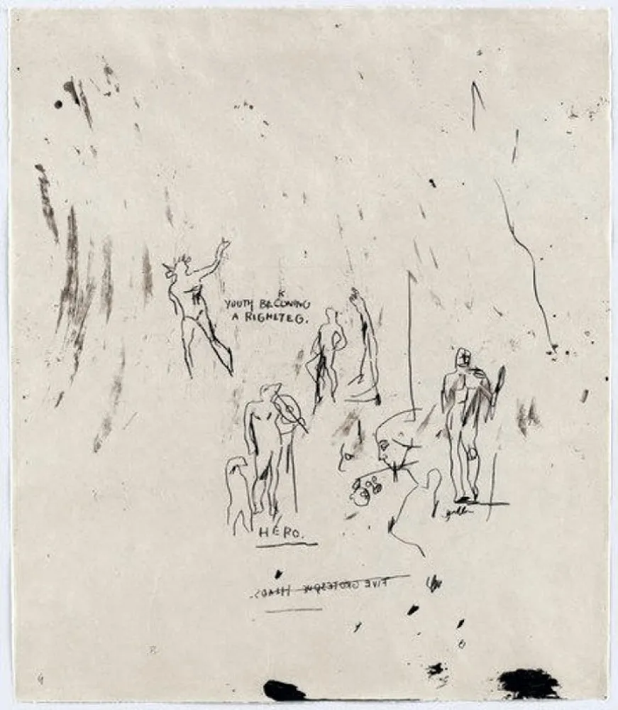 Serigrafía Basquiat - Untitled 5 (from Leonardo)