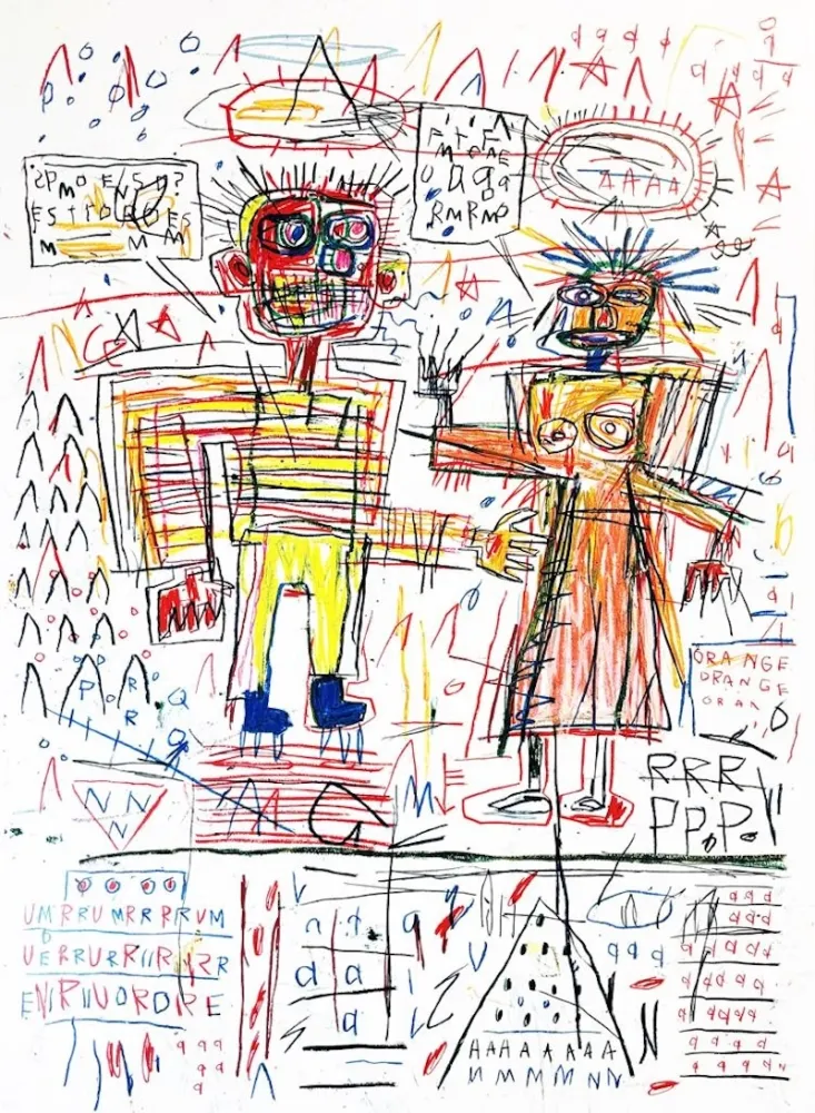 Serigrafía Basquiat - Untitled III from The Figures Portfolio