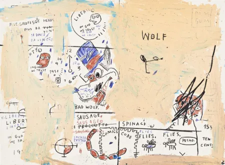 Serigrafía Basquiat - Wolf Sausage