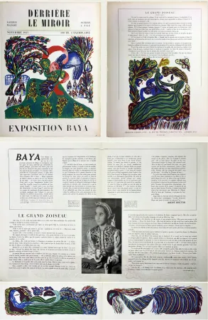 Libro Ilustrado Baya - Derrière le Miroir n° 6. BAYA. 6 lithographies en couleurs (( pour l'exposition de 1947 à la Galerie Maeght) TIRAGE ORIGINAL