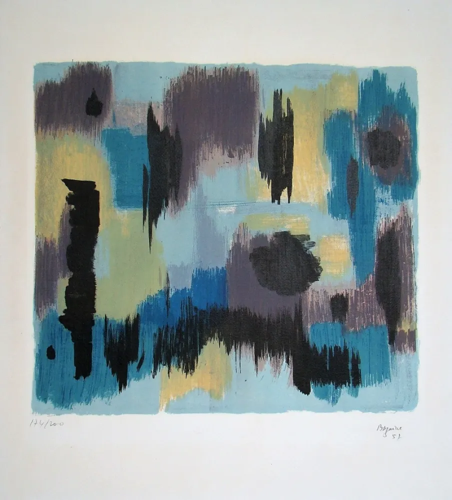 Litografía Bazaine - Composition, 1957