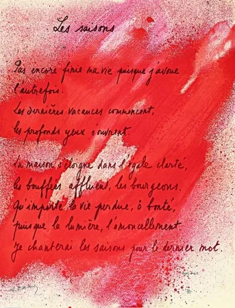 Litografía Bazaine - Placard Frenaud