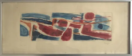 Aguatinta Bazaine - Sans titre (Le nageur)