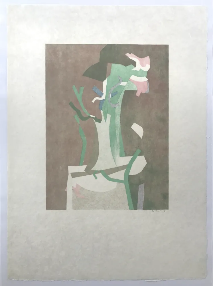 Litografía Beaudin - Fleurs II