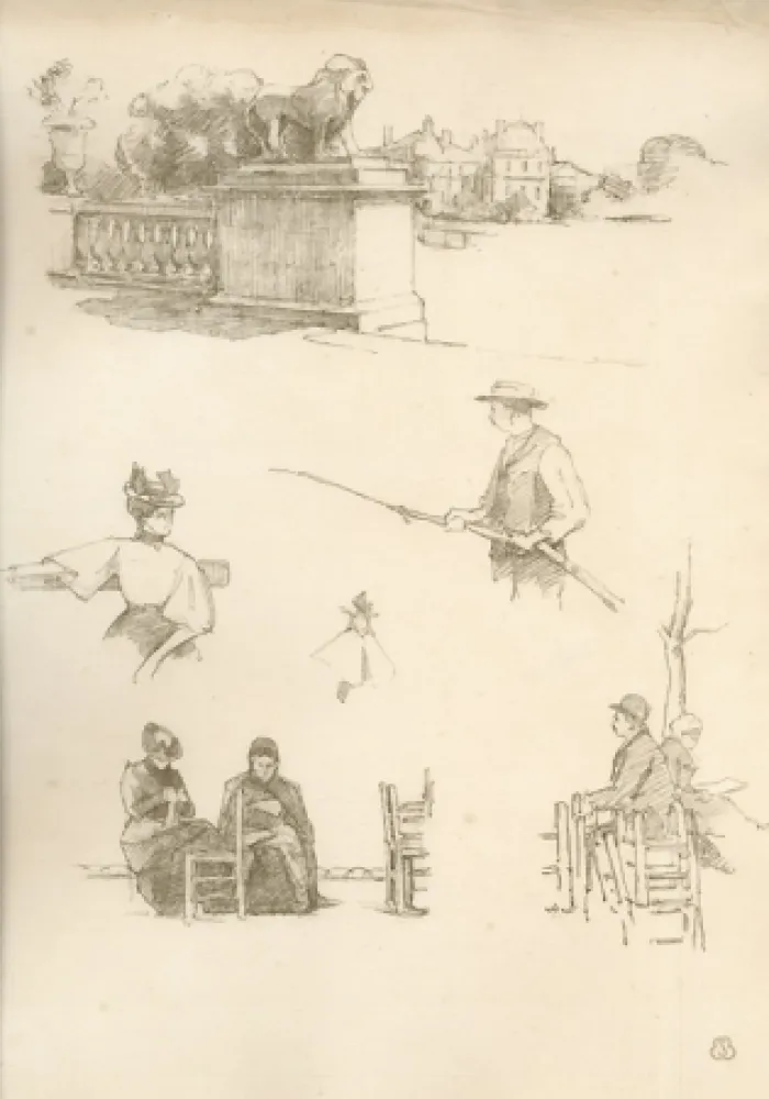 Litografía Bejot - A Paris. 