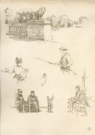 Litografía Bejot - A Paris. 