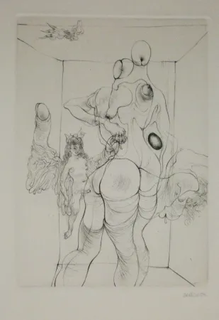 Grabado Bellmer - A Sade 4