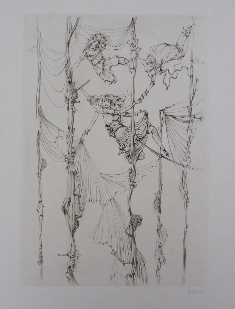 Aguafuerte Y Aguatinta Bellmer - Acrobates