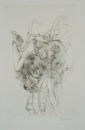 Aguafuerte Y Aguatinta Bellmer - Bicyclette