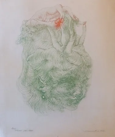 Litografía Bellmer - CHAPEAU MAIN