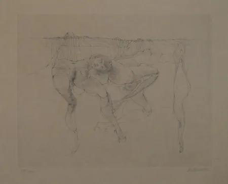 Grabado Bellmer - Erotische Szene