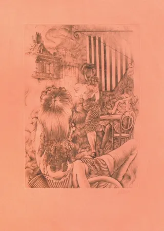 Aguafuerte Y Aguatinta Bellmer - Incendie à marseille