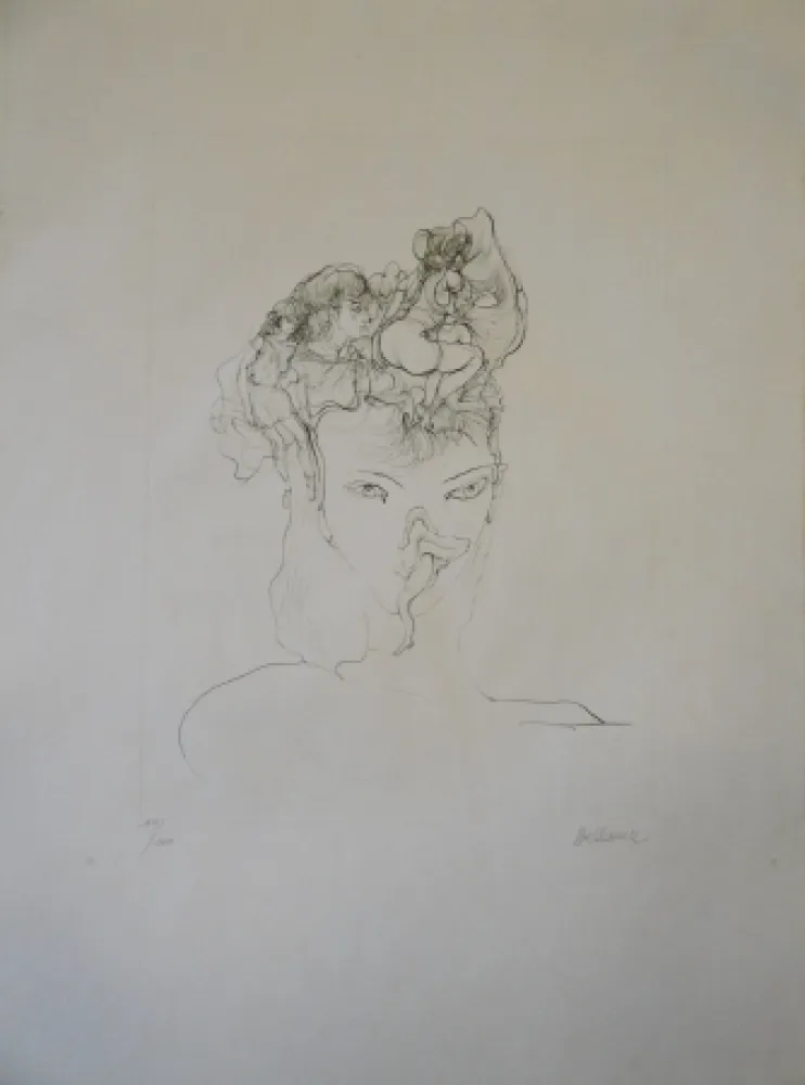 Grabado Bellmer - Jeune-fille