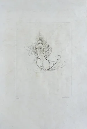 Aguafuerte Bellmer - La bataille (D. 118)