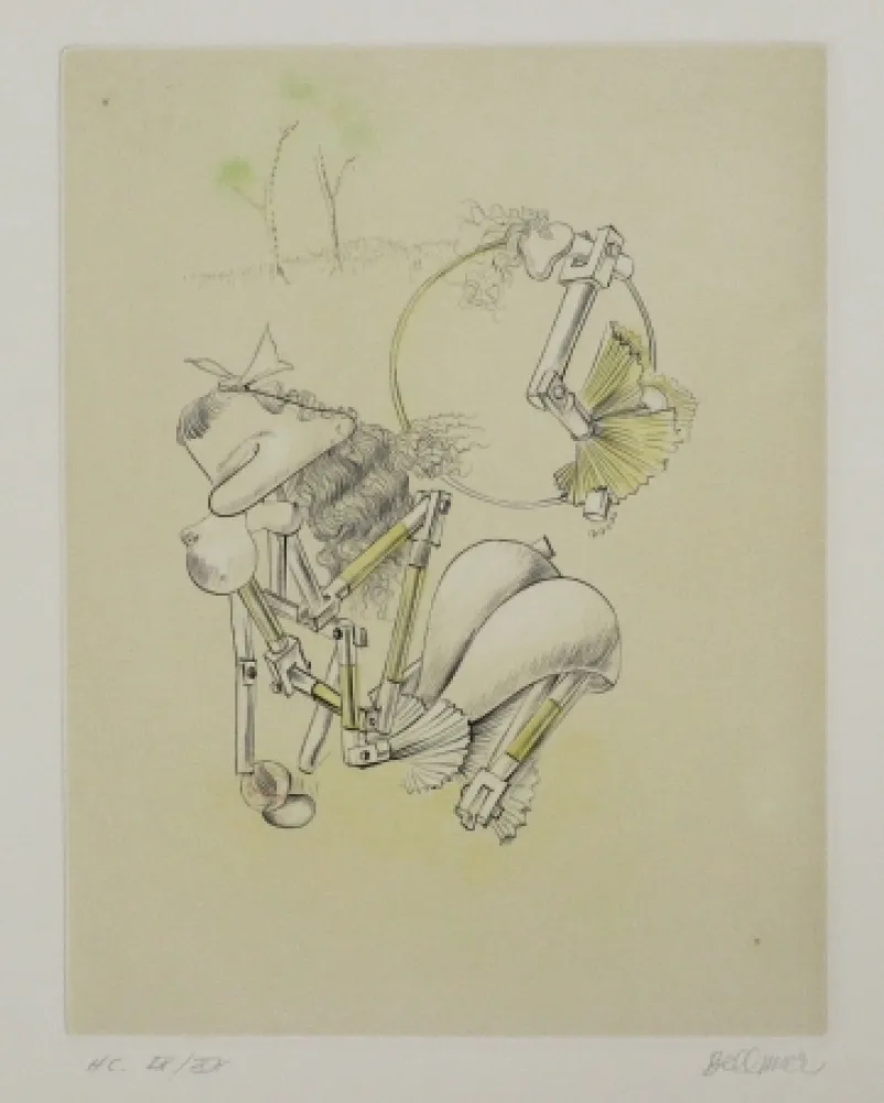 Aguafuerte Y Aguatinta Bellmer - La Mitrailleuse