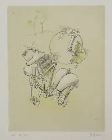 Aguafuerte Y Aguatinta Bellmer - La Mitrailleuse