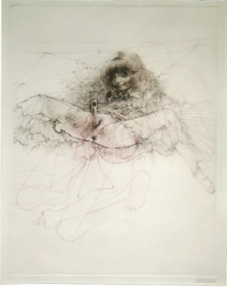 Aguatinta Bellmer - L'aigle mademoiselle