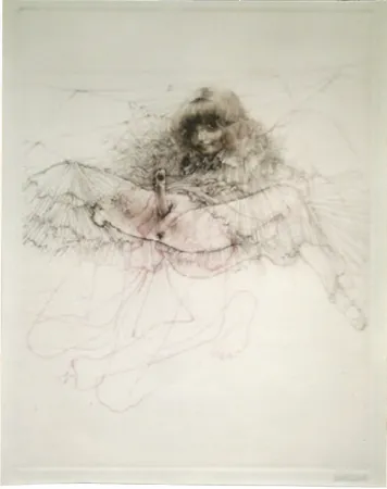 Aguatinta Bellmer - L'aigle mademoiselle