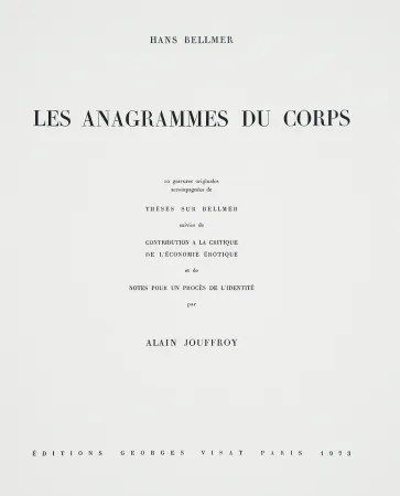 Libro Ilustrado Bellmer - Les Anagrammes du corps