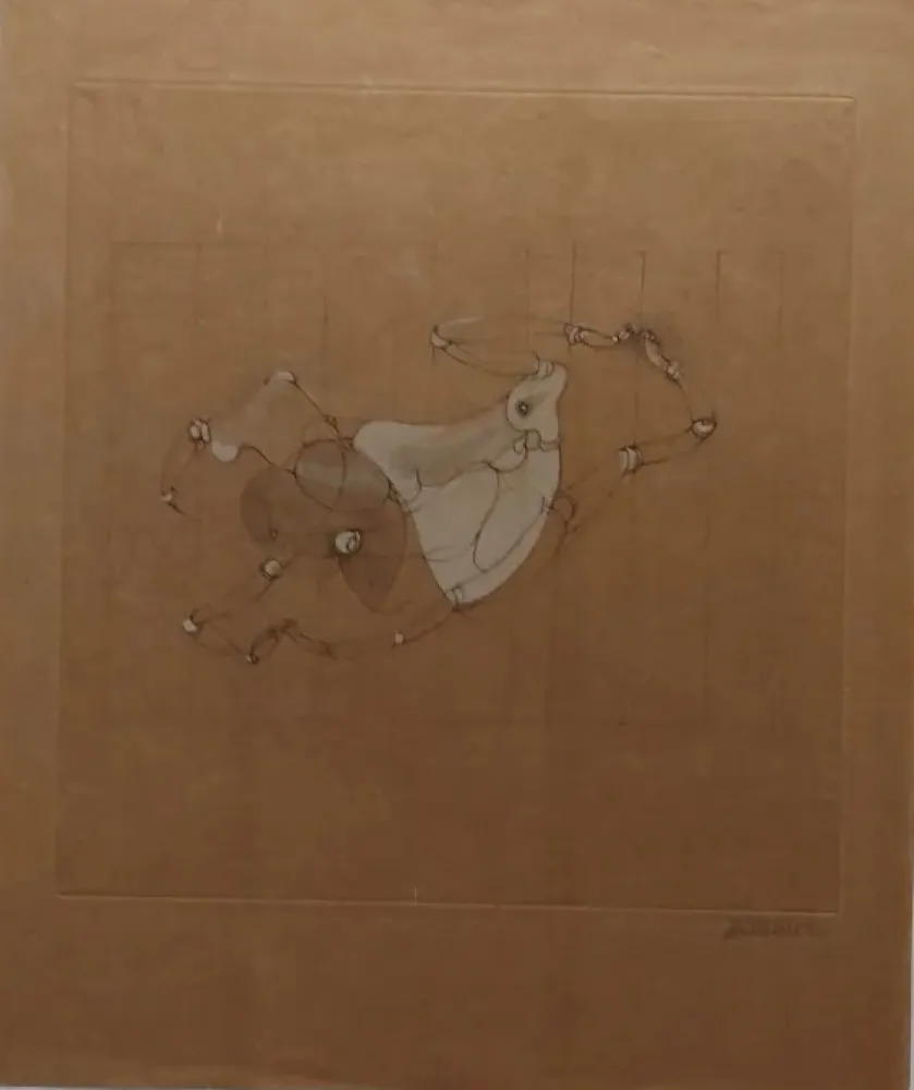 Grabado Bellmer - Les marionnettes (1969)