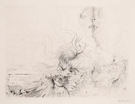 Grabado Bellmer - Les Milles en Feu 