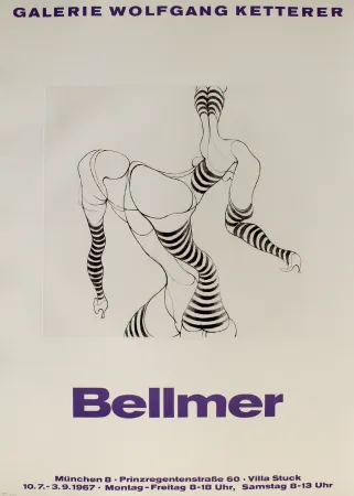 Grabado Bellmer - Liegende in Strümpfen