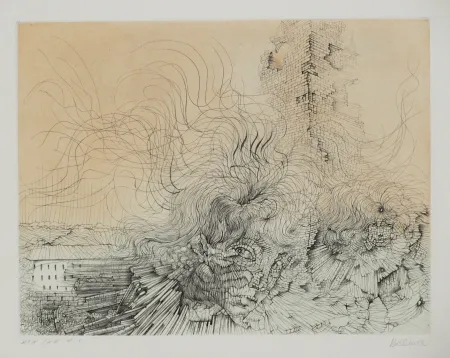 Aguafuerte Y Aguatinta Bellmer - L'incendie