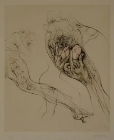 Aguafuerte Bellmer - L'Oeuf