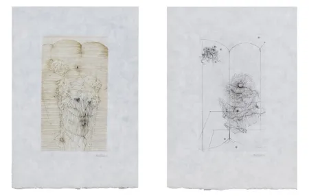 Grabado Bellmer - MODE D'EMPLOI. Suite des 7 gravures signées sur Japon nacré (1967)