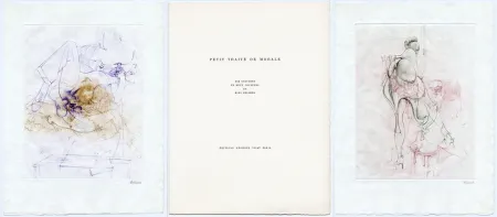 Libro Ilustrado Bellmer - PETIT TRAITÉ DE MORALE. 10 gravures en couleurs signées + suite signée (1968)