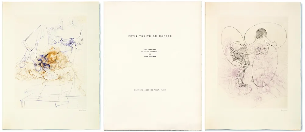 Libro Ilustrado Bellmer - PETIT TRAITÉ DE MORALE. 10 gravures en couleurs signées (Visat 1968)