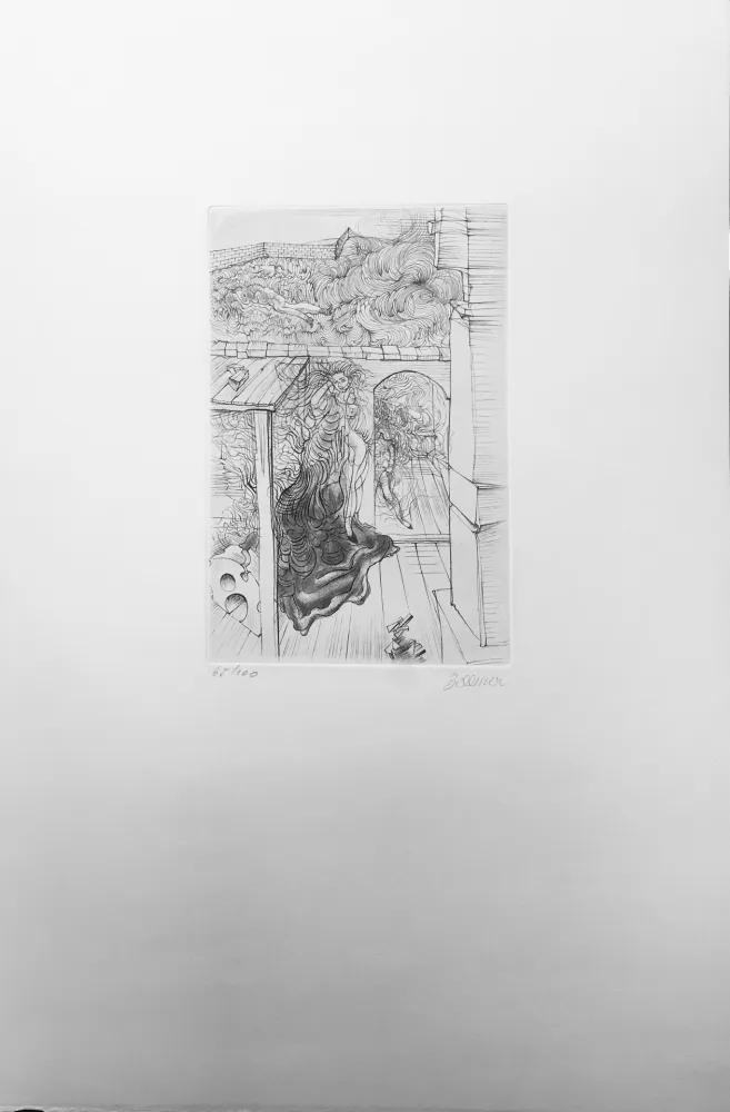 Aguafuerte Bellmer - Retable (1971)