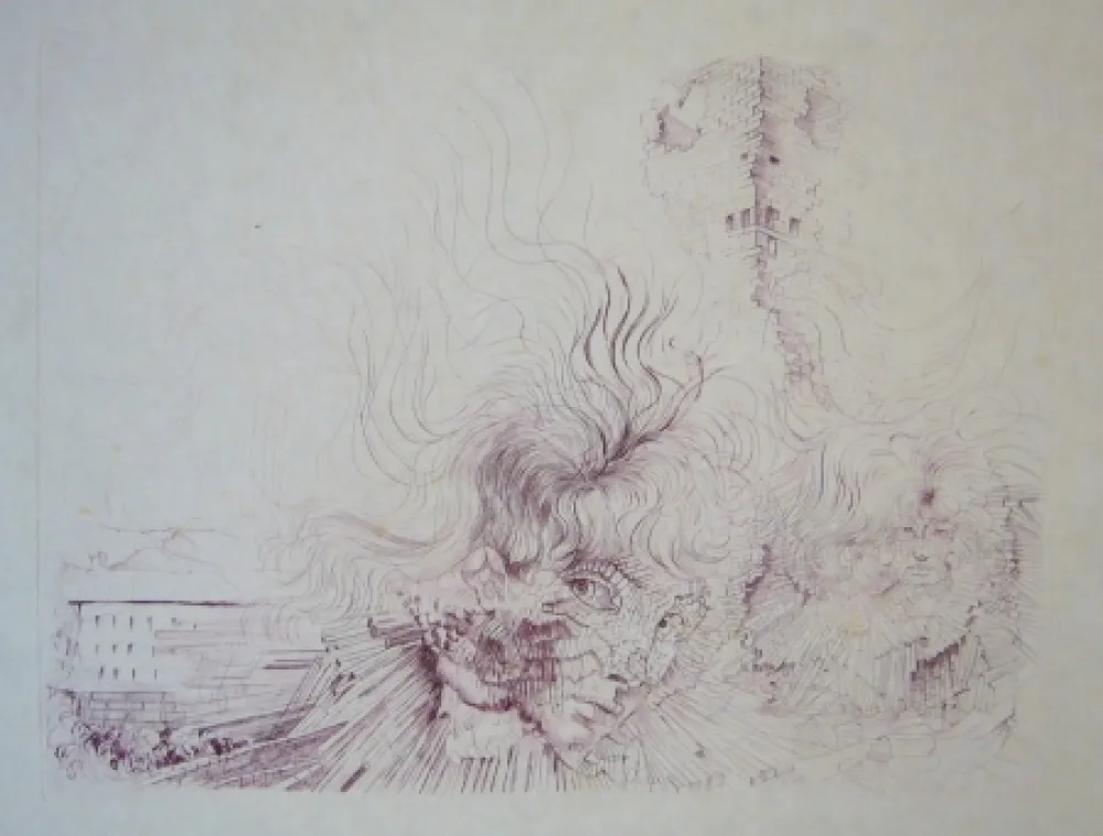 Aguafuerte Bellmer - Sans titre